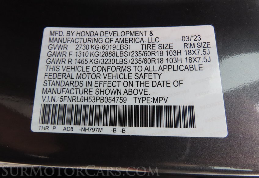 2023 Honda Odyssey EX - Image 54