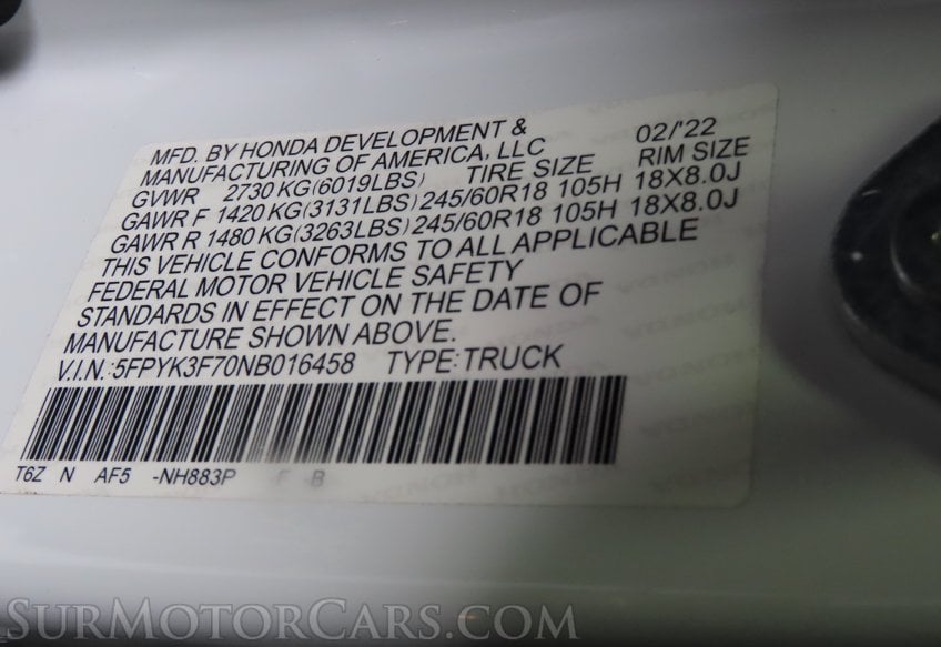 2022 Honda Ridgeline RTL-E - Image 24