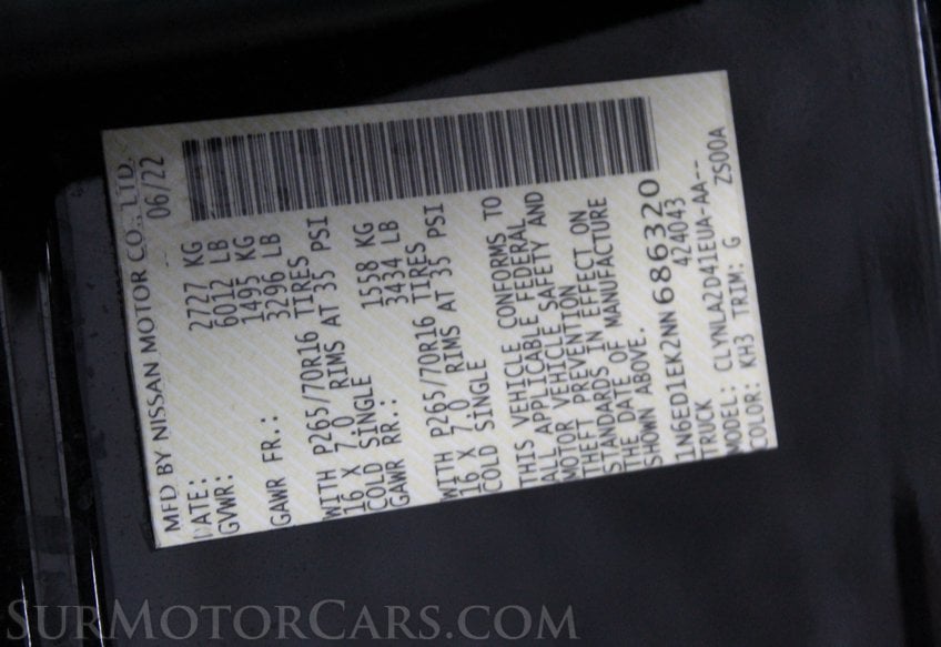 2022 Nissan Frontier 4x4 S - Image 51