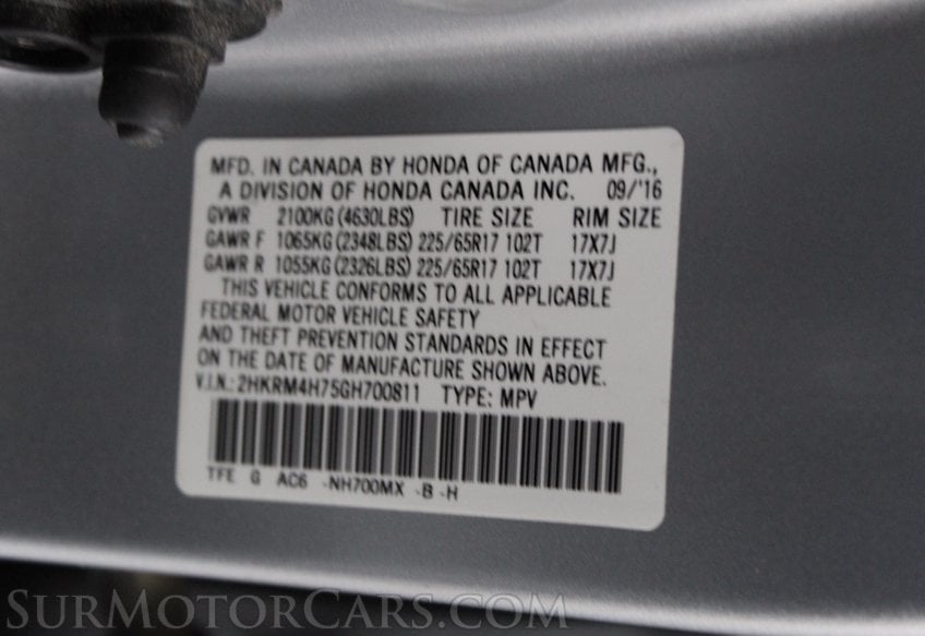 2016 Honda CR-V AWD EX-L - Image 63