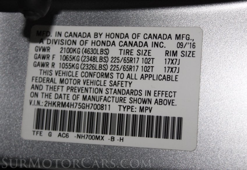 2016 Honda CR-V AWD EX-L - Image 66